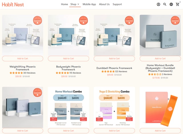 habit nest all products - shop