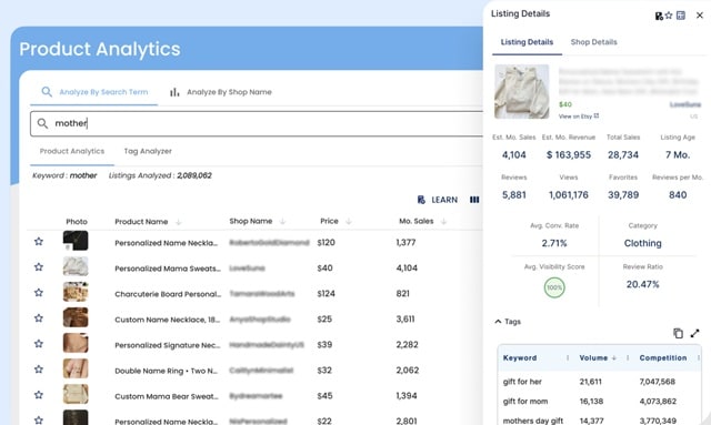 everbee dashboard