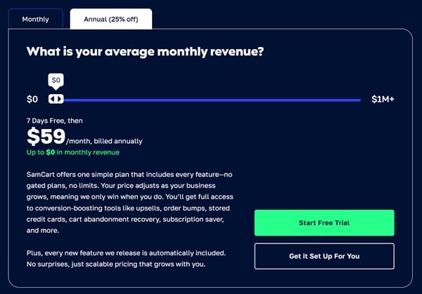 samcart pricing