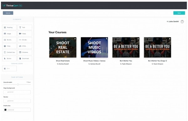 thrivecart courses