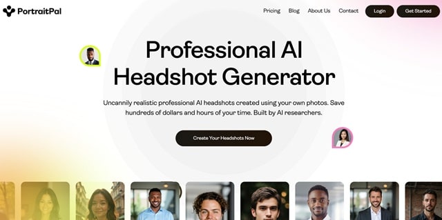 portraitpal ai headshot generator